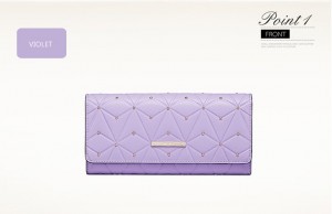 portfel pikowany fioletowy