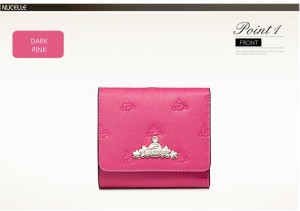 skórzany portfel różowy