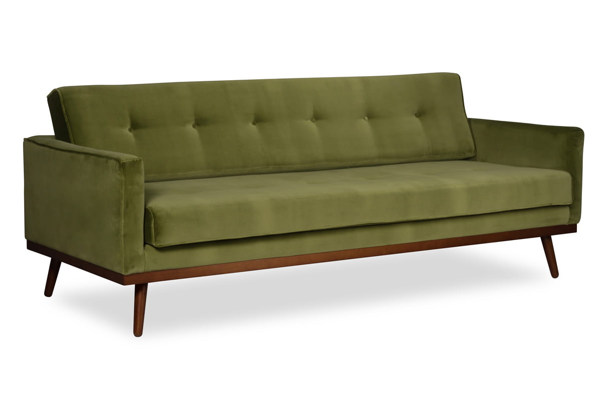 zielona sofa skandynawska