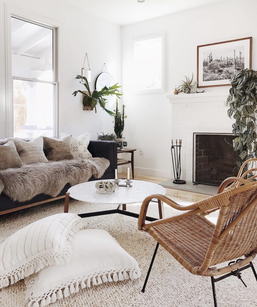 scandi boho salon
